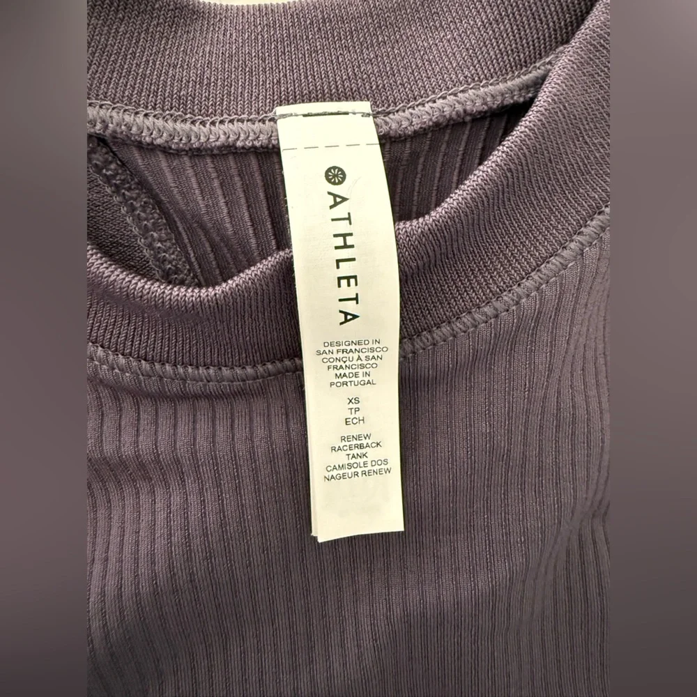 NWT Athleta Renew Racerback Tank size XS - Violet - Picture 6 of 6